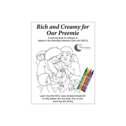 Science Naturally / Platypus Media 978-1-930775-69-5 Rich and Creamy for Our Preemie NICU Sibling Support Coloring Book(Five-Book Set)