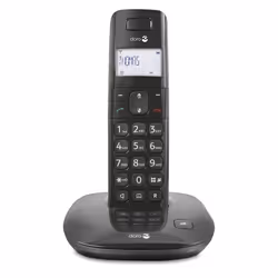 Doro Comfort 1010, DECT telephone, Wireless handset, Speakerphone, 50 entries, Caller ID, Black