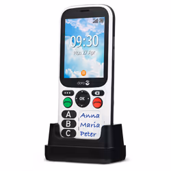 Doro 780X 7.11 cm (2.8") 117 g Black, White Feature phone