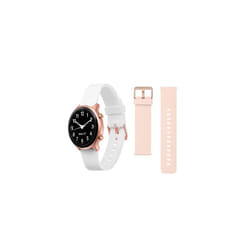 Doro Watch Smartwatch for Seniors Full Touch Screen, IP68 Water Resistant with Fitness Tracker, Step Counter and Health Monitor (Set with Pink+White