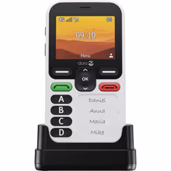 Doro Leva X10 6.1 cm (2.4") 117 g Black, White Senior phone - Additional view 5