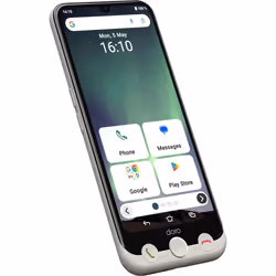 Doro Aurora A30 15.5 cm (6.1") Dual SIM Android 14 4G USB Type-C 6 GB 128 GB 5000 mAh Black, White