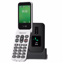 Doro Leva E30, Clamshell, Single SIM, 7.11 cm (2.8"), 0.3 MP, 1150 mAh, Black, White
