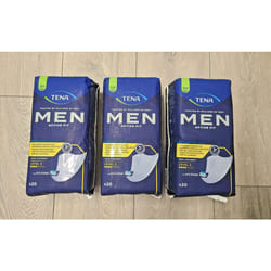 Tena Men Level 2 Absorbent Protector 3 Packs of 20 (60 Total) Incontinence Pads