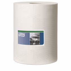 Tork 510137 Tork Cleaning Cloth / 1 Ply Multipurpose Disposable Cotton Towel Suitable for W1, W2 and W3 Wipers Systems / White / 1 x 152m / Ã 25cm
