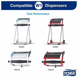 Tork 510137 Tork Cleaning Cloth / 1 Ply Multipurpose Disposable Cotton Towel Suitable for W1, W2 and W3 Wipers Systems / White / 1 x 152m / Ã 25cm