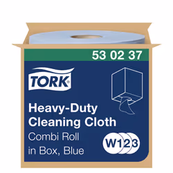 Tork 530237 Heavy-Duty Cleaning Cloth / 1 Ply Multipurpose Disposable Cotton Towel Suitable for W1, W2 and W3 Wipers Systems ...
