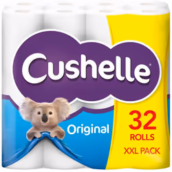 Cushelle Original Toilet Rolls 2 Ply - 32 Rolls of 180 Sheets