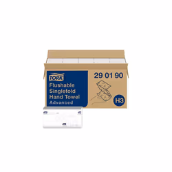 LIKE-NEW Tork Flushable Singlefold Hand Towels Advanced 290190 - H3 Ad
