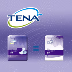 TENA Lady Maxi Night Towels, for Night time Bladder Weakness, Monthly Pack of 48 Incontinence Pads for Women