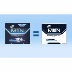 TENA Men Absorbent Protector, Level 1, for Light Bladder Weakness, Monthly Pack of 96 Incontinence Pads