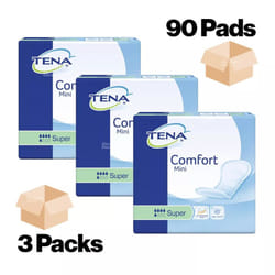 90 TENA Comfort Mini Super - 3 Packs of 30 - Incontinence Pads - 800ml