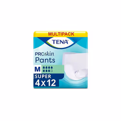 Tena Pants Proskin Super - Medium - 4 Packs of 12 - Incontinence Pants
