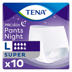 TENA Pants Night Super Large (2100ml) 10 Pack Incontinence Protection