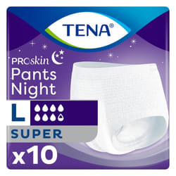 TENA Pants Night Super Large (2100ml) 10 Pack Incontinence Protection