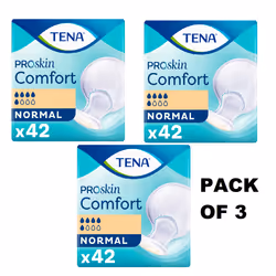 TENA Proskin Comfort Normal -3 Packs of 42 - 126 Incontinence Pads