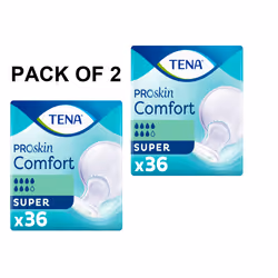 TENA Proskin Comfort Super - Case -2 Packs of 36 -72 Incontinence Pads