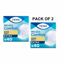 TENA Proskin Comfort Extra - 2 Packs of 40- 80 Incontinence Pads
