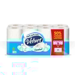 Velvet COMFORT TOILET ROLL LONG PK16
