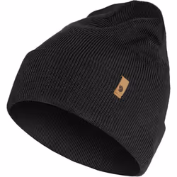 Fjällräven Classic Knit Hat, Adult, Unisex, Hat, Black, Monochromatic, No pattern