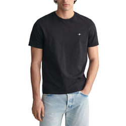 Gant Mens T Shirts Shield Cotton Summer Casual Tee - Black, XL