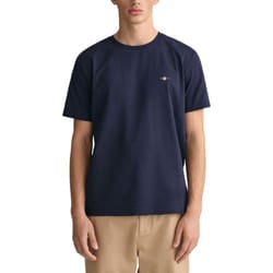 Gant Mens T Shirts Shield Cotton Summer Casual Tee - Navy, M