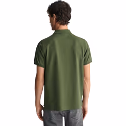 Gant Mens Regular Fit Short Sleeve Shield Pique Polo - PINE GREEN, 2XL