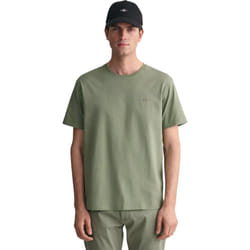 Gant Mens Crew Regular Fit Short Sleeve T-Shirts - Green, S