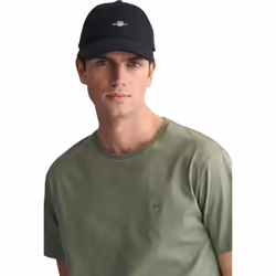 Gant Mens Crew Regular Fit Short Sleeve T-Shirts - Green, M