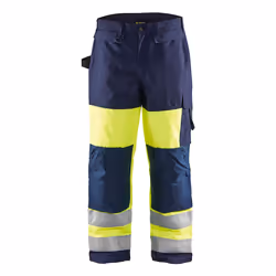 Blakläder Hi-Vis Winter Trousers, Pants, Man, Black, Navy, Yellow, Zipper, Polyester, 4000 g/m²