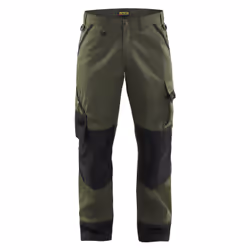 Blakläder 7330509278734, Pants, Man, Black, Green, C154, Hook-and-eye, Zipper, Cotton, Polyester