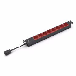 Enoc System EPU 08-R-C14, 3 m, Indoor, Black, Red, 8 AC outlet(s), 250 V, 10 A