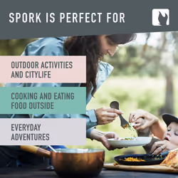 Titanium Spork â 3-in-1 Camping Cutlery Knife Fork Spoon Set | Survival Camping Gifts for Scouts | Camping Accessories