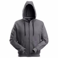 Snickers Workwear 28015800009, Hoody, Man, Grey, 3XL, 2 pockets, Cotton, Polyester