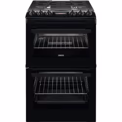 Zanussi ZCG43250BA, Freestanding cooker, Black, Rotary, Black, Front / Top front, 1.6 m
