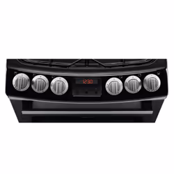Zanussi ZCG43250XA Freestanding cooker Electric Gas Black, Stainless steel