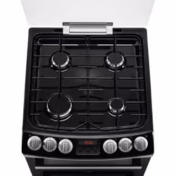 Zanussi ZCG43250XA Freestanding cooker Electric Gas Black, Stainless steel