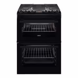 Zanussi ZCG63260BE - 948905177, Freestanding cooker, Black, Buttons, Rotary, Black, Front, 1.6 m