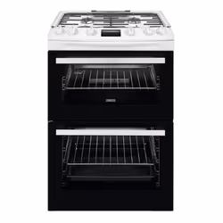 Zanussi ZCG63260WE, Freestanding cooker, White, Buttons, Rotary, White, Front, 1.6 m