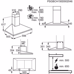 AEG DKB4650M Wall-mounted Stainless steel 603 m³/h - Additional view 5