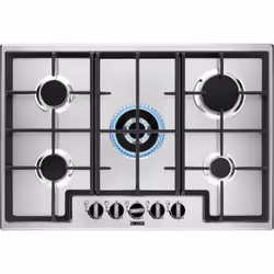 Zanussi ZGNN755X, Stainless steel, Built-in, 75 cm, Gas, 5 zone(s), 5 zone(s)
