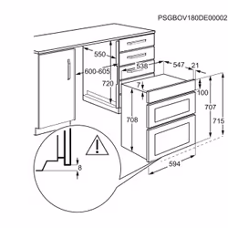Zanussi ZPCNA4X1 - 944171731 87 L 5300 W Black, Stainless steel