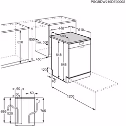 Zanussi ZSFN121W1 Freestanding 9 place settings F