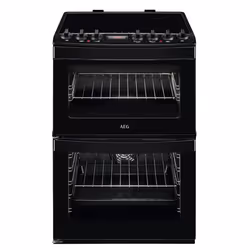 AEG CIB6742ACB - 948904304, Freestanding cooker, Black, Buttons, Rotary, Black, Front, Electronic