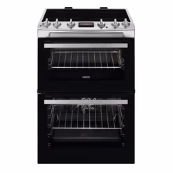 Zanussi ZCI66280XA, Freestanding cooker, Stainless steel, Buttons, Rotary, Touch, Stainless steel, Front, LED