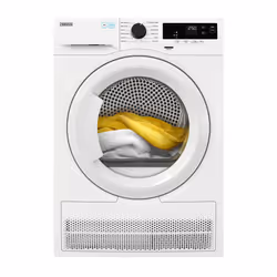 Zanussi ZDH87A2PW, Freestanding, Front-load, Heat pump, White, Buttons, Rotary, Right