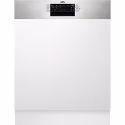 AEG FEE63600ZM, Semi built-in, Full size (60 cm), White, Black, Buttons, 1.5 m