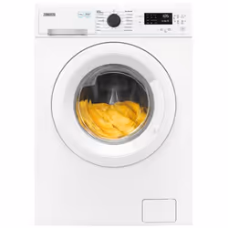 Zanussi ZWD76NB4PW, Front-load, Freestanding, White, Left, White, Buttons, Rotary