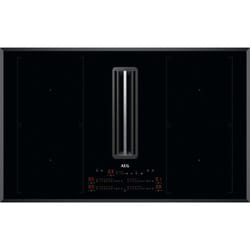 AEG CCE84751FB Black Built-in 83 cm Zone induction hob 4 zone(s) Built-in hood