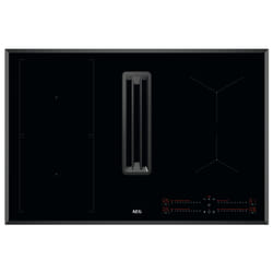AEG CCE84543FB Black Built-in 80 cm Zone induction hob 4 zone(s) Built-in hood
